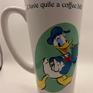 Disney Store Donald Duck Mug "I Have Quite a Coffee Bill" Disney Franchise
